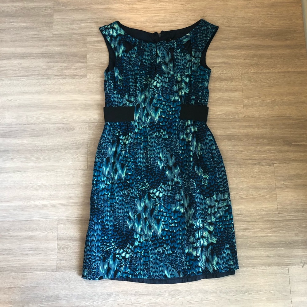 Blue floral pattern dress